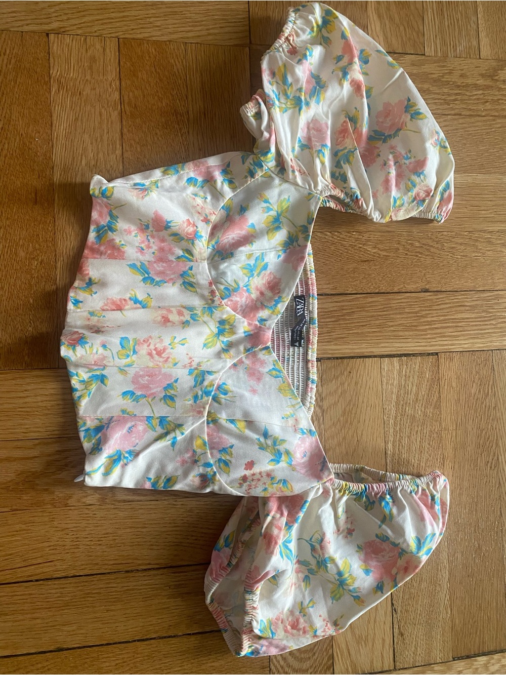 Zara Floral Halter Neck Top in Cream, Pink, Blue, Yellow